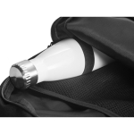 Padded RPET shoulder bag with reflectors and pocket black colour seventh view