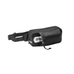 RPET bum bag with reflective elements and bottle pocket black colour fifth view