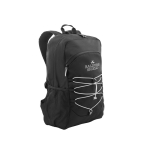 Sustainable backpack made of RPET with reflectors, 15.6'' black colour image with logo