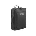 Polyester backpack with dual carrying modes, 600D, 15.6” dark grey colour image with logo