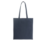 Tote bag made of recycled cotton & RPET, 180 g/m2, Reciclo Cairo navy-blue colour