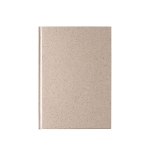 Notebook with tea leaf cover and cotton pages, A5 natural colour first view