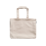 Recycled cotton tote bag with handle, 280 g/m2 natural colour first view