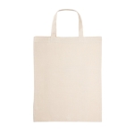 Recycled cotton tote bag with handles, 140 g/m2 natural colour second view