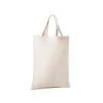 Recycled cotton tote bag with handles, 140 g/m2 natural colour fourth view