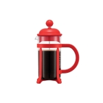 French coffee pot with press system, 350 ml red colour