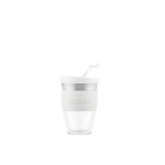 takeaway cup with silicone band, 250 ml, Joycup Double white colour first view