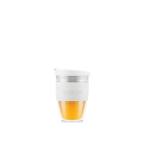 takeaway cup with silicone band, 250 ml, Joycup Double white colour third view