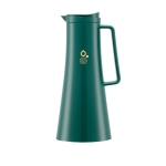 Thermos flask made of stainless steel for events, 1.1 L dark green colour image with logo