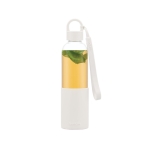 Tritan drinking bottle with silicone seal and loop, 500 ml white colour first view