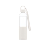 Tritan drinking bottle with silicone seal and loop, 500 ml white colour