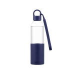 Tritan drinking bottle with silicone seal and loop, 500 ml navy-blue colour