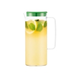 Large plastic jug with coloured lid, 1.2 L green colour first view