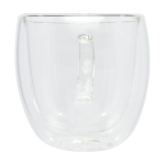 Set of two double-walled glass cups, 250 ml transparent colour