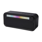 Wireless speaker with RGB ambient light, vintage style black colour