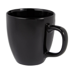 Ceramic mug with glossy finish, 430 ml black colour