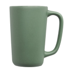 Large ceramic mug with matte finish, 480 ml green colour