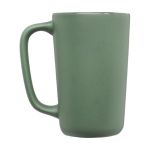 Large ceramic mug with matte finish, 480 ml green colour