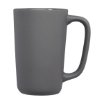 Large ceramic mug with matte finish, 480 ml dark grey colour