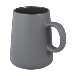 Ceramic mug with jug shape, 450 ml dark grey colour