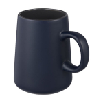 Ceramic mug with jug shape, 450 ml navy-blue colour