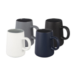 Ceramic mug with jug shape, 450 ml navy-blue colour