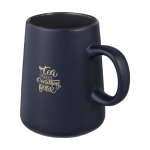 Ceramic mug with jug shape, 450 ml navy-blue colour