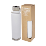 Sports bottle, stainless steel, thermal function, 750 ml white colour