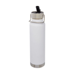 Sports bottle, stainless steel, thermal function, 750 ml white colour