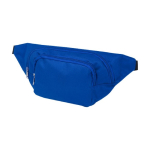 Adjustable polyester waist bag with two compartments royal blue colour