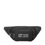 Adjustable polyester waist bag with two compartments