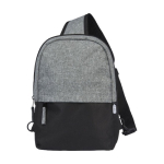 Backpack with single strap and multiple pockets black colour