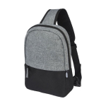 Backpack with single strap and multiple pockets black colour