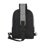 Backpack with single strap and multiple pockets black colour