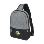 Backpack with single strap and multiple pockets black colour