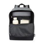 Sustainable laptop backpack with padding, 15” black colour