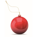 Christmas ornament with plate, Ø 6cm red colour