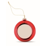 Christmas ornament with plate, Ø 6cm red colour second view