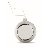 Christmas ornament with plate, Ø 6cm silver colour second view