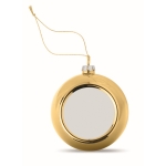 Christmas ornament with plate, Ø 6cm gold colour second view