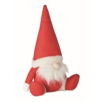 Felt Christmas elf stuffed with cotton for decoration red colour