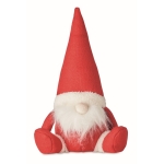 Felt Christmas elf stuffed with cotton for decoration red colour second view