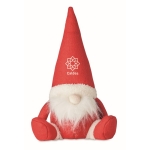 Felt Christmas elf stuffed with cotton for decoration red colour second main view