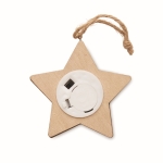 Christmas wooden star with LED lighting wood colour fourth view