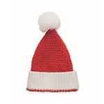 Christmas hat made of soft elastic acrylic with a pompom red colour