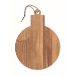 Christmas ornament bread board made of acacia wood wood colour fourth view