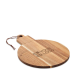 Christmas ornament bread board made of acacia wood wood colour view with print area