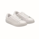 Runners made of faux leather with rubber sole, size 37 white colour