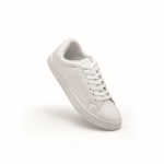 Lightweight synthetic leather runners with rubber sole, size 38 white colour second view