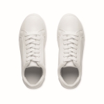 Lightweight synthetic leather runners with rubber sole, size 38 white colour ninth view